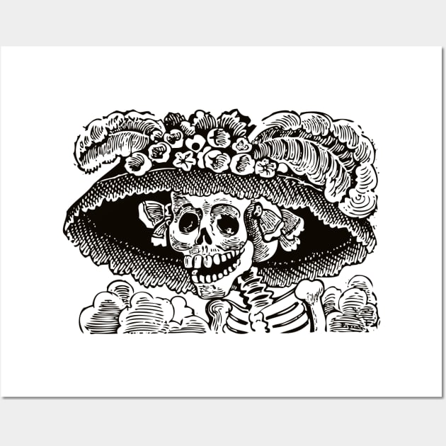 Calavera Catrina | Dia De Los Muertos | Day of the Dead | Skulls | Skeletons | Sugar Skulls | Black | Wall Art by Eclectic At Heart